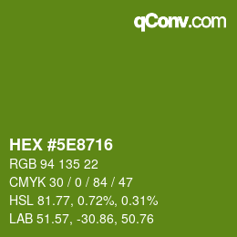 Color code: HEX #5E8716 | qconv.com