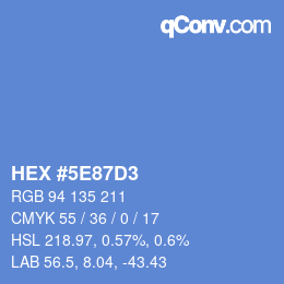 Color code: HEX #5E87D3 | qconv.com