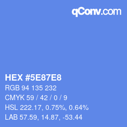 Color code: HEX #5E87E8 | qconv.com