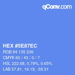 Color code: HEX #5E87EC | qconv.com