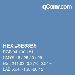 Color code: HEX #5E88B5 | qconv.com