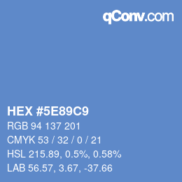 Color code: HEX #5E89C9 | qconv.com