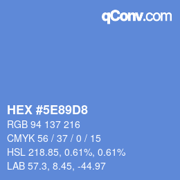 Color code: HEX #5E89D8 | qconv.com