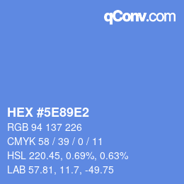 Color code: HEX #5E89E2 | qconv.com