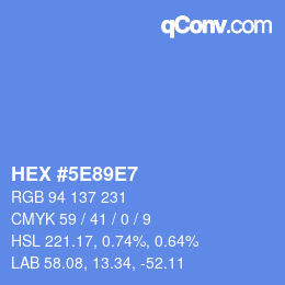 Color code: HEX #5E89E7 | qconv.com