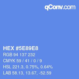 Color code: HEX #5E89E8 | qconv.com