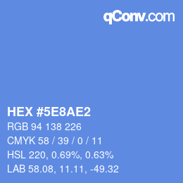 Color code: HEX #5E8AE2 | qconv.com