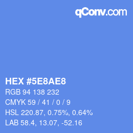 Color code: HEX #5E8AE8 | qconv.com