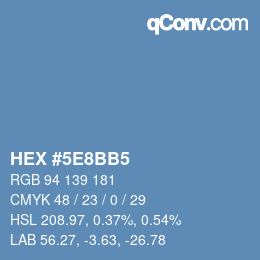 Color code: HEX #5E8BB5 | qconv.com