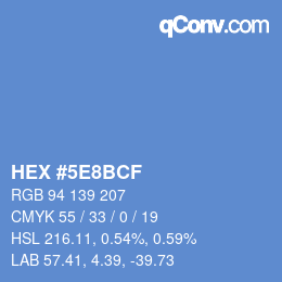 Color code: HEX #5E8BCF | qconv.com