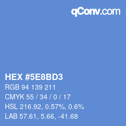 Color code: HEX #5E8BD3 | qconv.com