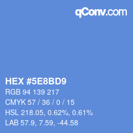Color code: HEX #5E8BD9 | qconv.com