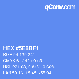 Color code: HEX #5E8BF1 | qconv.com