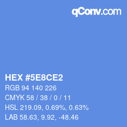 Código de color: HEX #5E8CE2 | qconv.com