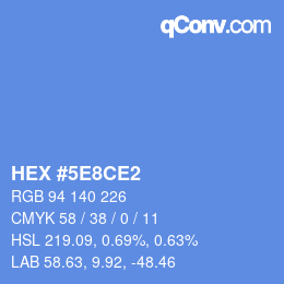 Código de color: HEX #5E8CE2 | qconv.com