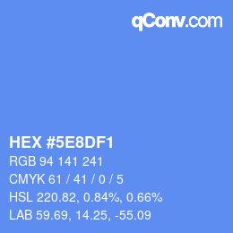 Color code: HEX #5E8DF1 | qconv.com