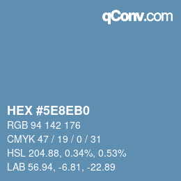 Color code: HEX #5E8EB0 | qconv.com