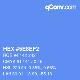 カラーコード: HEX #5E8EF2 | qconv.com