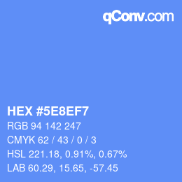 Color code: HEX #5E8EF7 | qconv.com