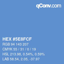 Color code: HEX #5E8FCF | qconv.com