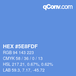 Color code: HEX #5E8FDF | qconv.com