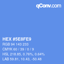 Color code: HEX #5E8FE9 | qconv.com