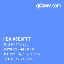 Color code: HEX #5E8FFF | qconv.com