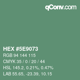 Color code: HEX #5E9073 | qconv.com