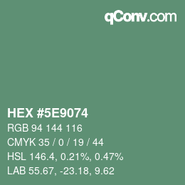 Color code: HEX #5E9074 | qconv.com