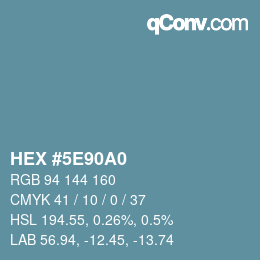 Color code: HEX #5E90A0 | qconv.com