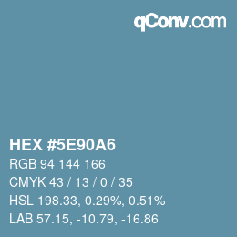 Color code: HEX #5E90A6 | qconv.com