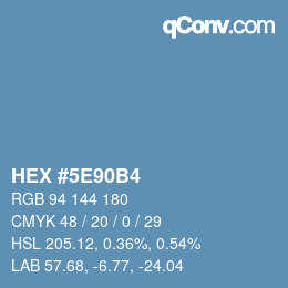 Color code: HEX #5E90B4 | qconv.com