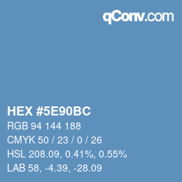 Color code: HEX #5E90BC | qconv.com