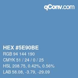 Color code: HEX #5E90BE | qconv.com