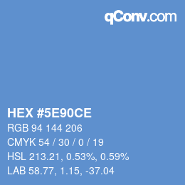 Color code: HEX #5E90CE | qconv.com