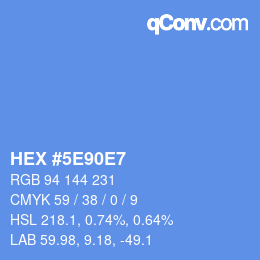 Color code: HEX #5E90E7 | qconv.com