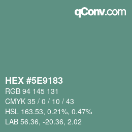 カラーコード: HEX #5E9183 | qconv.com