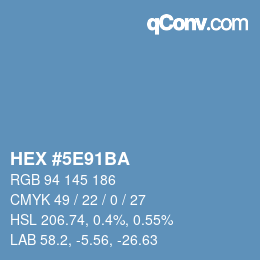 Color code: HEX #5E91BA | qconv.com