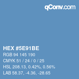 Color code: HEX #5E91BE | qconv.com