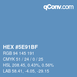 Color code: HEX #5E91BF | qconv.com