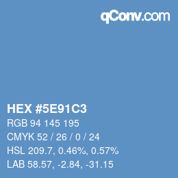 Color code: HEX #5E91C3 | qconv.com