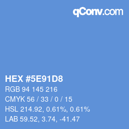 Color code: HEX #5E91D8 | qconv.com