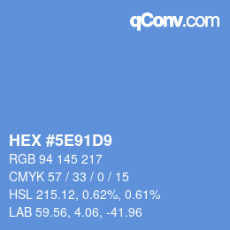 Color code: HEX #5E91D9 | qconv.com
