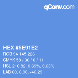 Color code: HEX #5E91E2 | qconv.com