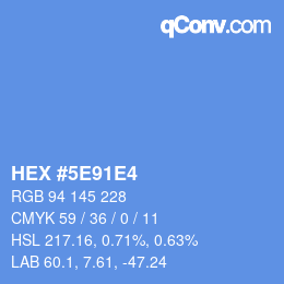 Color code: HEX #5E91E4 | qconv.com