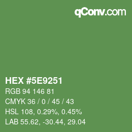 颜色代码: HEX #5E9251 | qconv.com