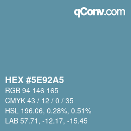 Color code: HEX #5E92A5 | qconv.com