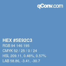 Color code: HEX #5E92C3 | qconv.com