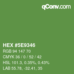 Color code: HEX #5E9346 | qconv.com