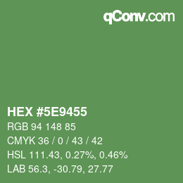 Color code: HEX #5E9455 | qconv.com